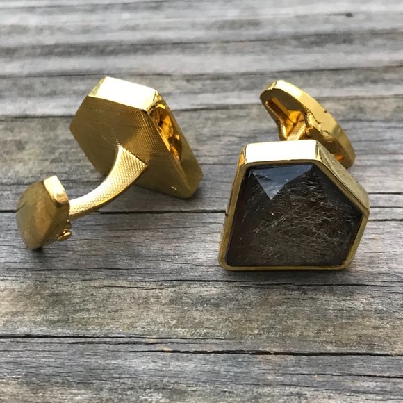 Men Cuff Link Gold Tone men Jewelry - Picture 3 of 10